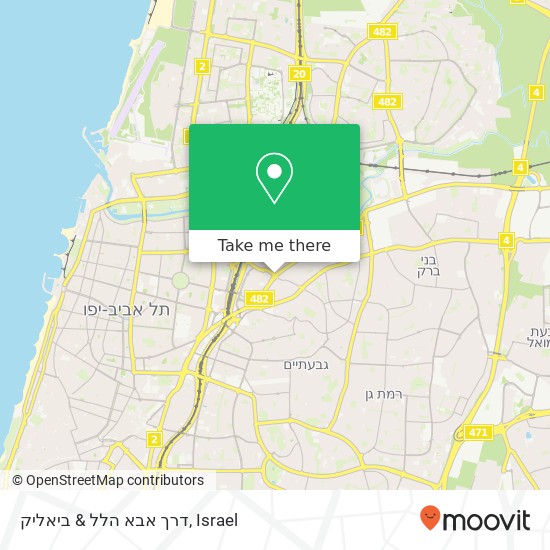 דרך אבא הלל & ביאליק map