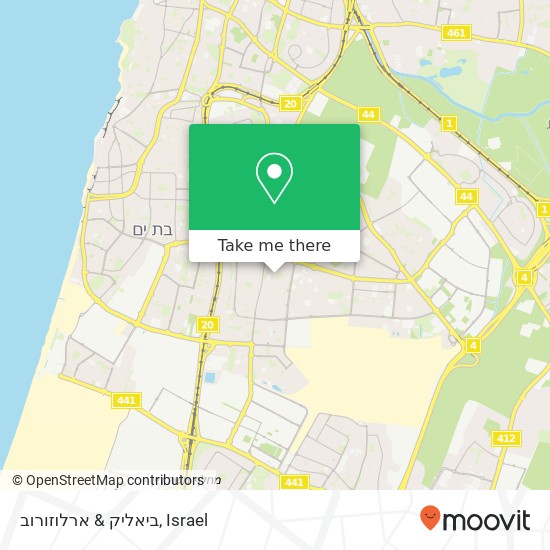 ביאליק & ארלוזורוב map