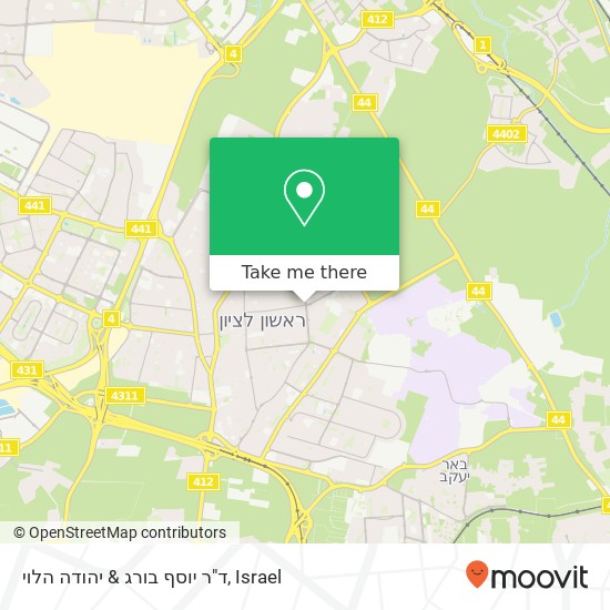 ד"ר יוסף בורג & יהודה הלוי map