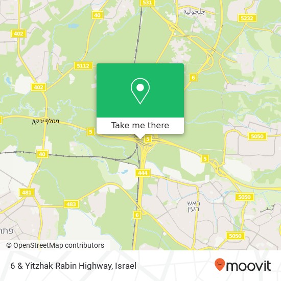 6 & Yitzhak Rabin Highway map