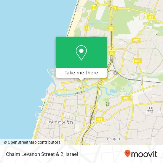 Карта Chaim Levanon Street & 2