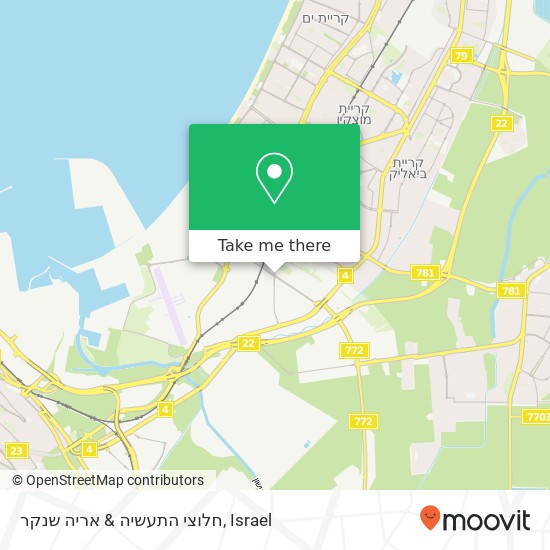 חלוצי התעשיה & אריה שנקר map