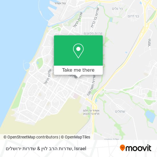 שדרות הרב לוין & שדרות ירושלים map