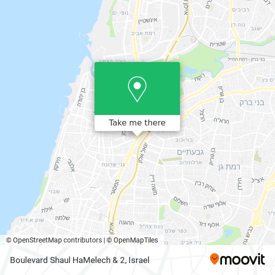 Карта Boulevard Shaul HaMelech & 2