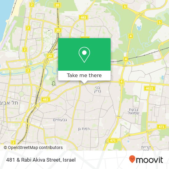 Карта 481 & Rabi Akiva Street