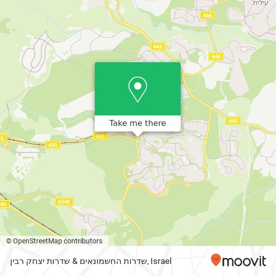 Карта שדרות החשמונאים & שדרות יצחק רבין