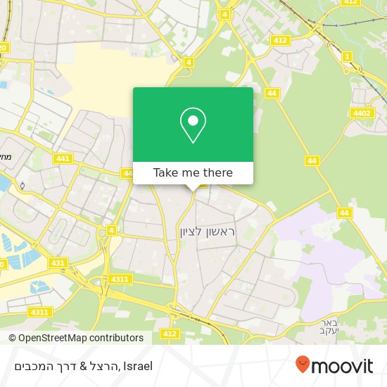 הרצל & דרך המכבים map