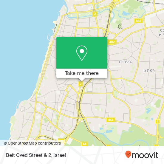 Карта Beit Oved Street & 2