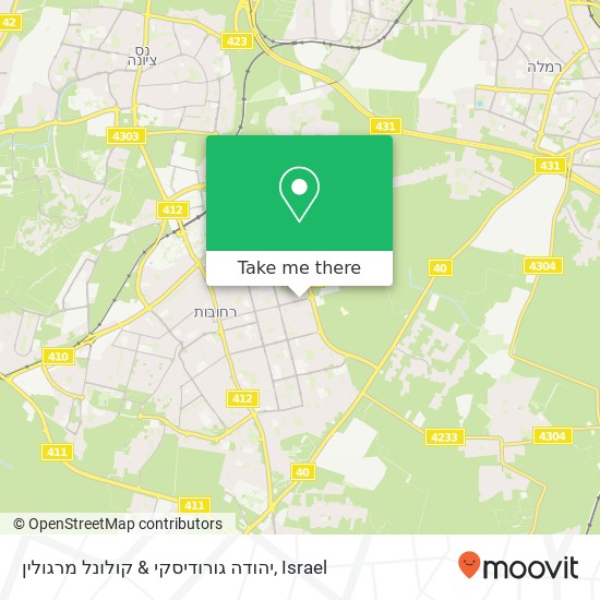 יהודה גורודיסקי & קולונל מרגולין map