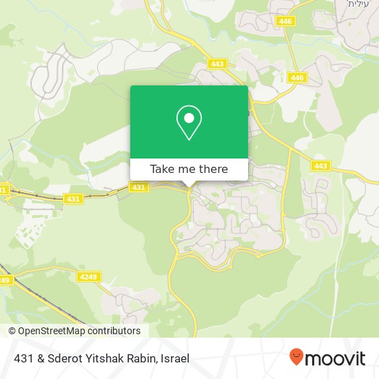 431 & Sderot Yitshak Rabin map