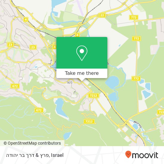פרץ & דרך בר יהודה map