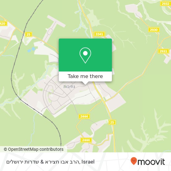 Карта הרב אבו חצירא & שדרות ירושלים
