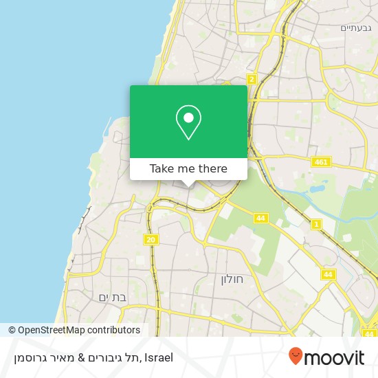 תל גיבורים & מאיר גרוסמן map