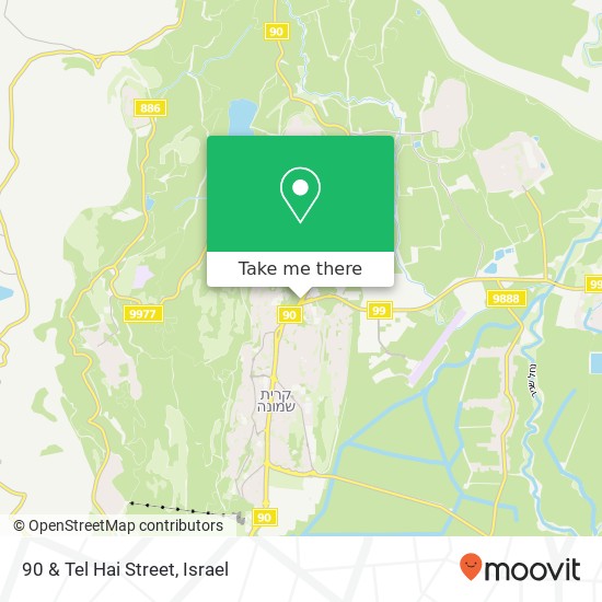 Карта 90 & Tel Hai Street