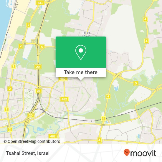 Tsahal Street map