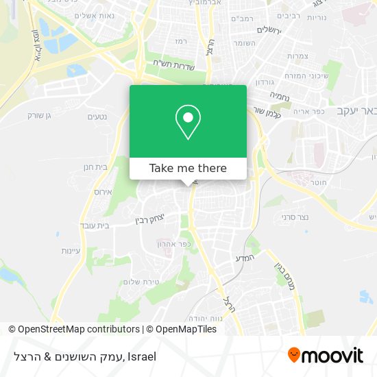 עמק השושנים & הרצל map