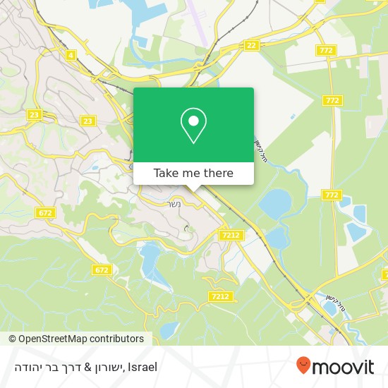 Карта ישורון & דרך בר יהודה
