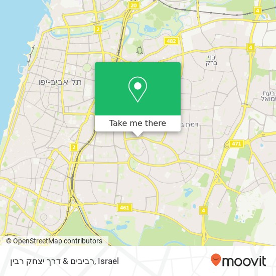 Карта רביבים & דרך יצחק רבין