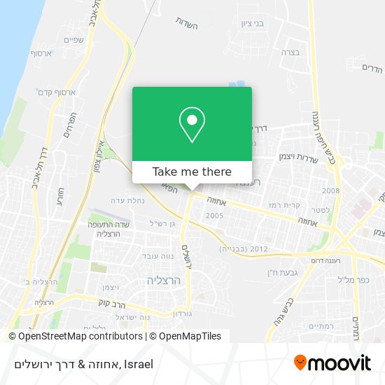 אחוזה & דרך ירושלים map