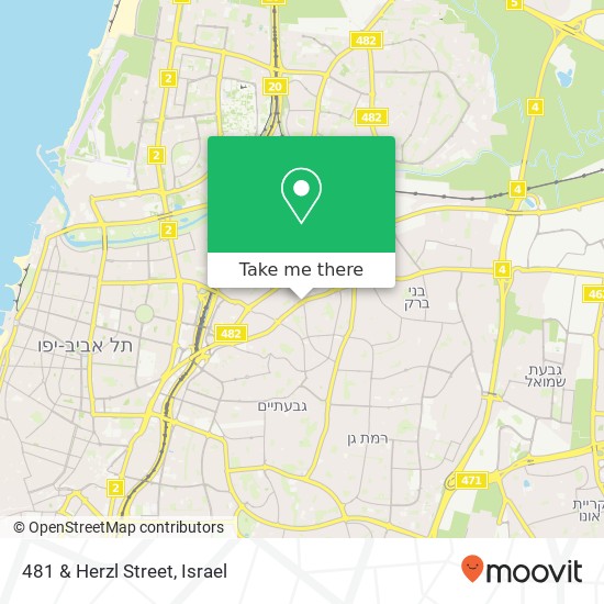 481 & Herzl Street map
