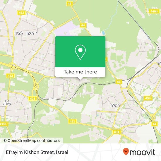 Efrayim Kishon Street map