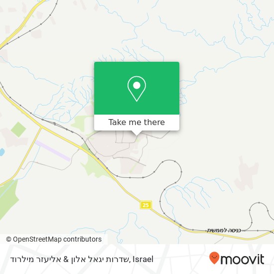 Карта שדרות יגאל אלון & אליעזר מילרוד