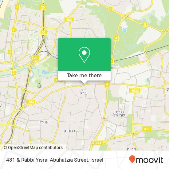 Карта 481 & Rabbi Yisral Abuhatzia Street