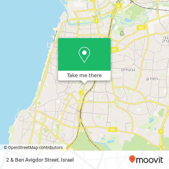 2 & Ben Avigdor Street map
