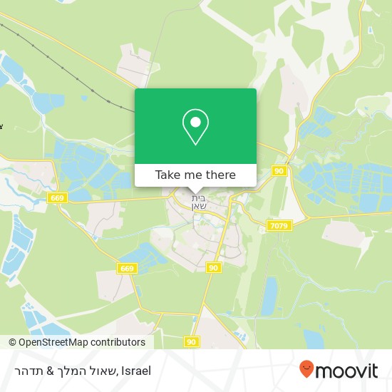 שאול המלך & תדהר map