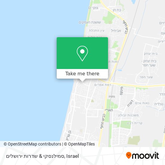 Карта סמילנסקי & שדרות ירושלים