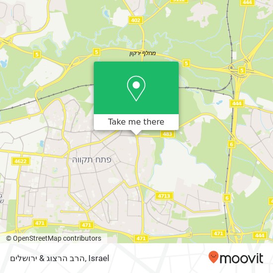 הרב הרצוג & ירושלים map