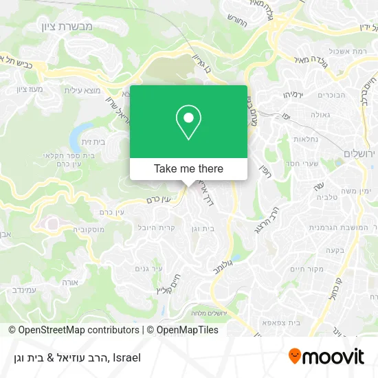 Карта הרב עוזיאל & בית וגן