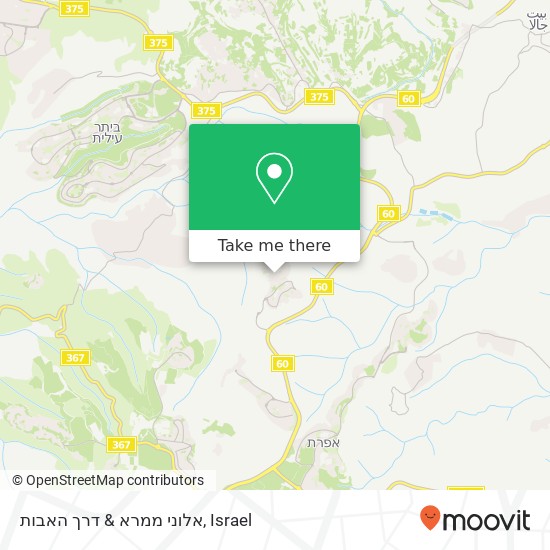 אלוני ממרא & דרך האבות map