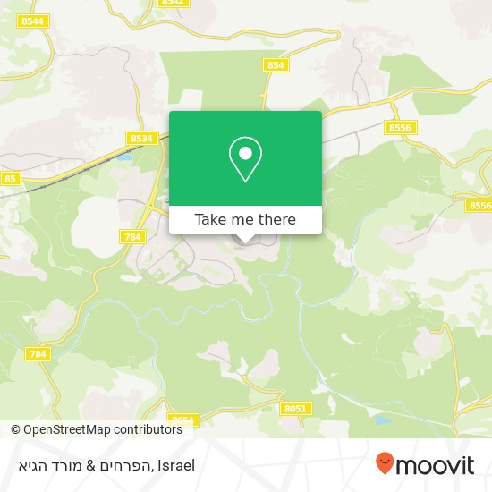 הפרחים & מורד הגיא map