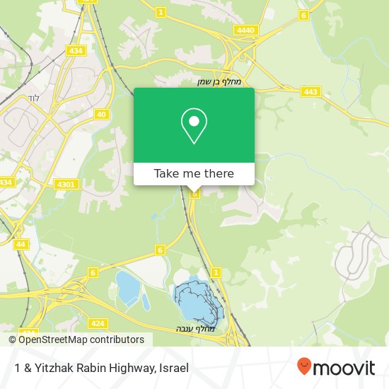 1 & Yitzhak Rabin Highway map
