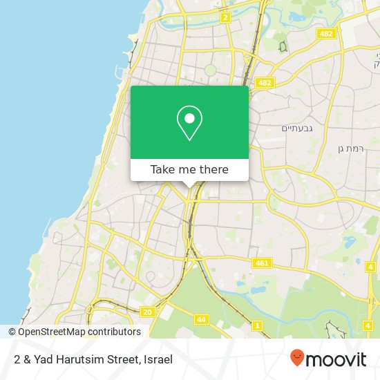 2 & Yad Harutsim Street map
