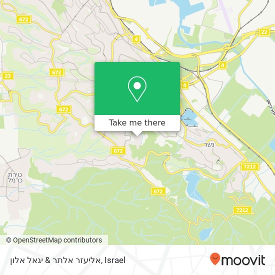 אליעזר אלתר & יגאל אלון map
