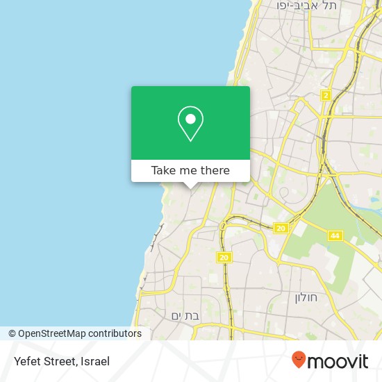 Yefet Street map