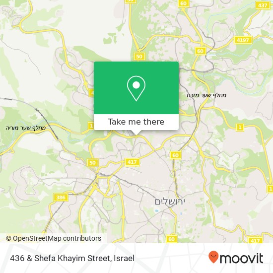 Карта 436 & Shefa Khayim Street
