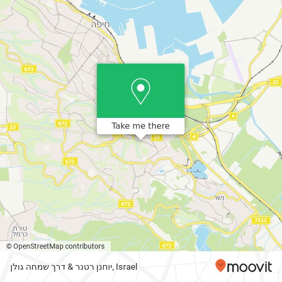 יוחנן רטנר & דרך שמחה גולן map