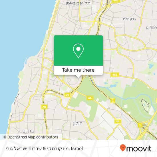Карта מינקובסקי & שדרות ישראל גורי