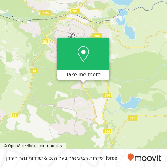Карта שדרות רבי מאיר בעל הנס & שדרות נהר הירדן