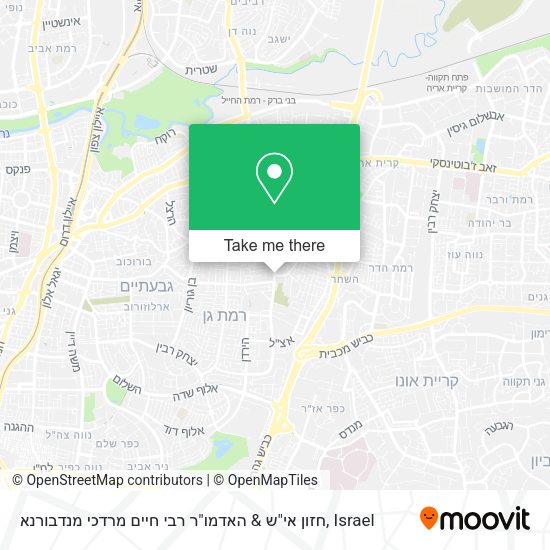 חזון אי"ש & האדמו"ר רבי חיים מרדכי מנדבורנא map