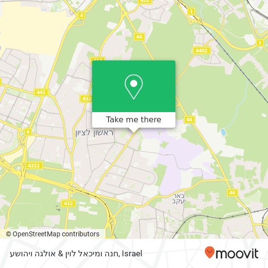 חנה ומיכאל לוין & אולגה ויהושע map