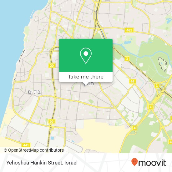 Yehoshua Hankin Street map