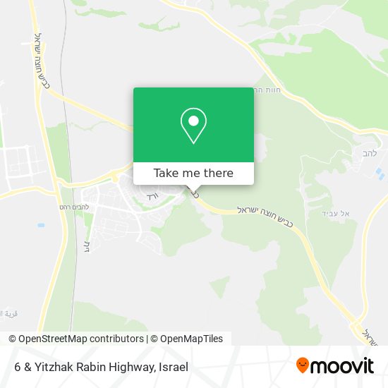 6 & Yitzhak Rabin Highway map