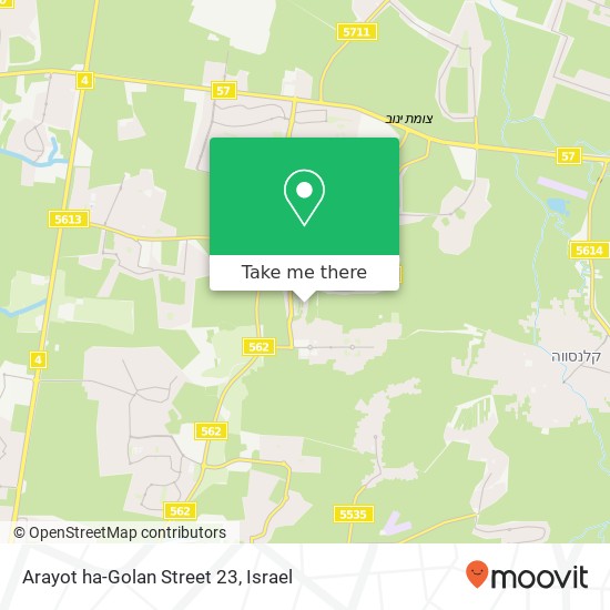 Arayot ha-Golan Street 23 map