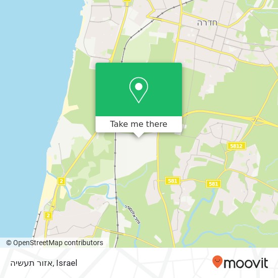 אזור תעשיה map