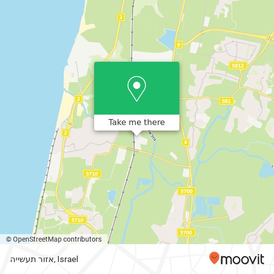 אזור תעשייה map