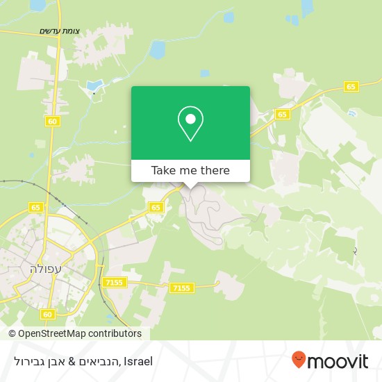 הנביאים & אבן גבירול map